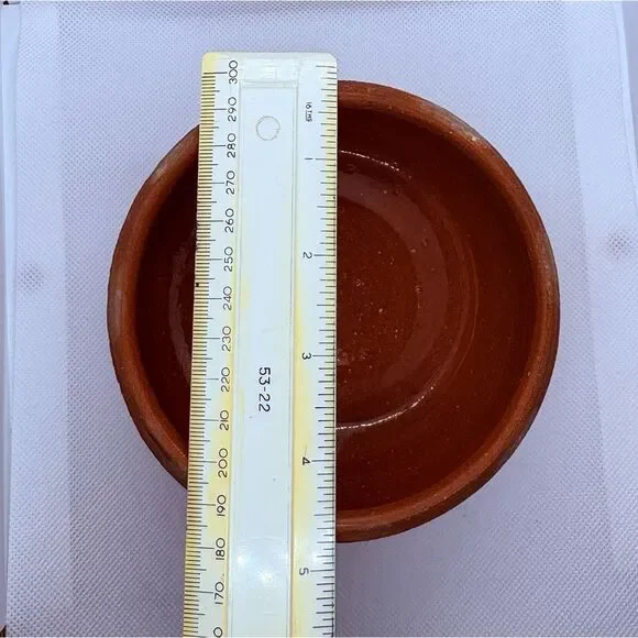 Vintage Studio Pottery Stoneware Tea Bowl, Powder Blue bands, Chawan Style - Picture 6 of 10